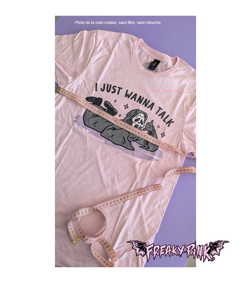 T-shirt Ghostface I Just Wanna Talk photo par Freaky Pink