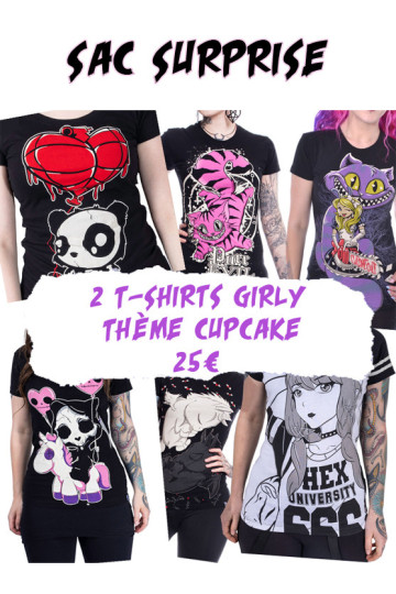 Sac Surprise T-shirts Girly - Thème Cupcake Cult