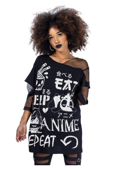 Eat Sleep Anime Repeat Large T-shirt - Cupcake Cult