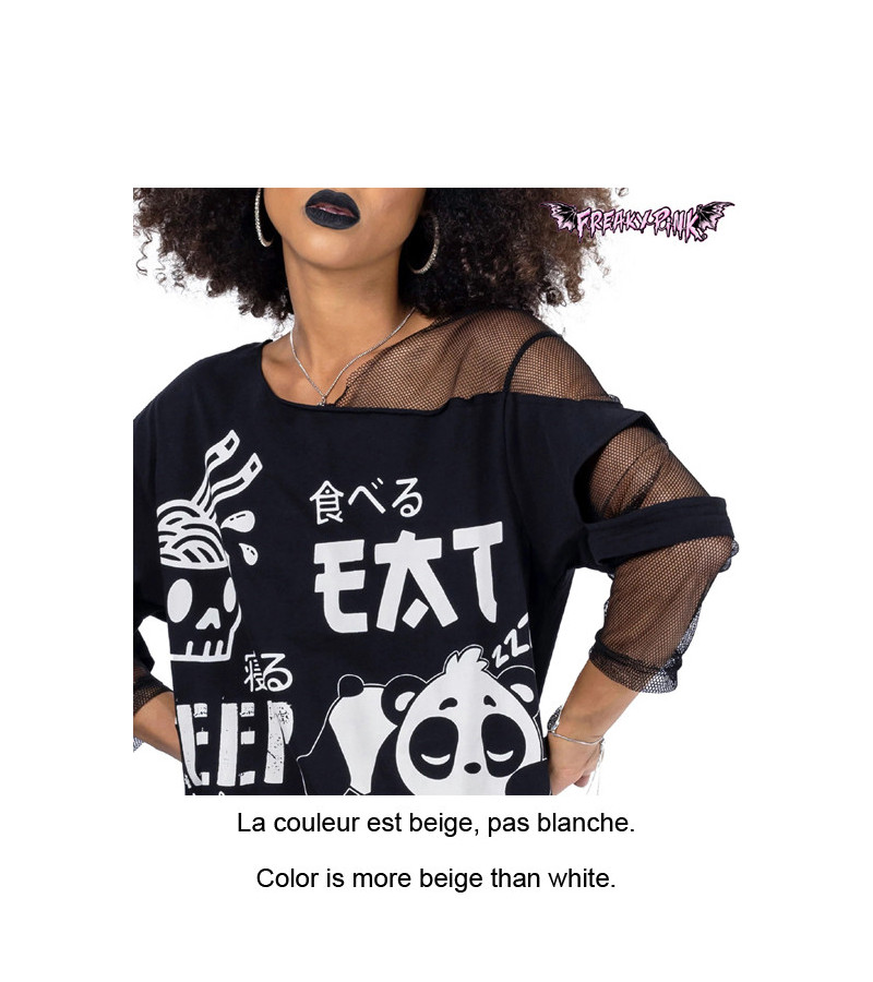 Tunique Large Eat Sleep Anime Repeat - Cupcake Cult