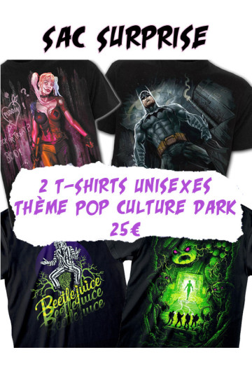Sac Surprise T-shirts Unisexes - Thème Pop Culture Dark