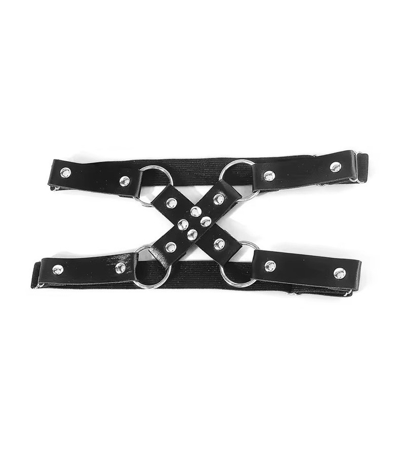 Large Black Cross Garter