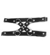 Large Black Cross Garter