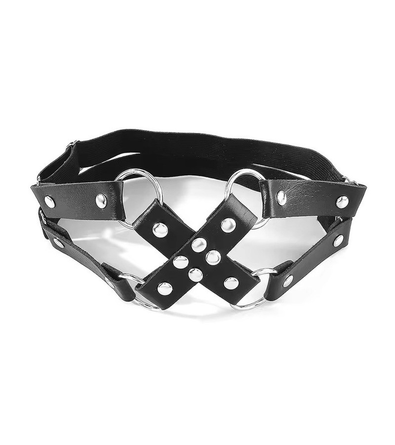 Large Jarretière Croix Noire