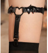 Black Bat Wings And Heart Garter