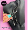 Boucles D'Oreilles Chaines Et Piques Freaky Pink