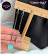 Boucles D'Oreilles Chaines Et Piques Freaky Pink