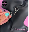 Spikes Hoop Earrings Stainless Steel - Freaky Pink