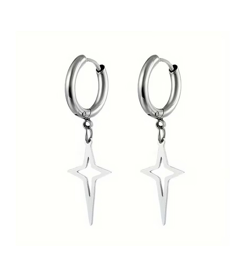 Boucles D'Oreilles Etoiles Acier Inoxydable