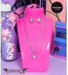 Boucles D'Oreilles Atomic Stars Fermoir Inoxydable Freaky Pink