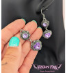 Boucles D'Oreilles Coeurs Violets Boho