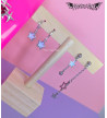 Boucles D'Oreilles Etoiles Chaines Asymétriques Acier Inoxydable