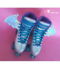 Ailes pour chaussures et roller chauve-souris holographique