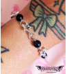 Bracelet Etoiles Perles Noires
