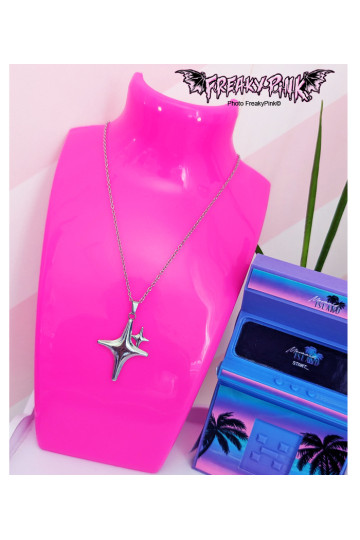 Atomic Stars Stainless Steel Necklace