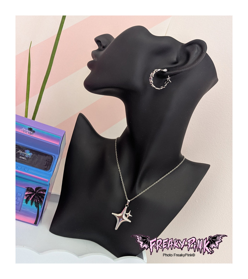 Boucles D'Oreilles Etoiles Acier Inoxydable