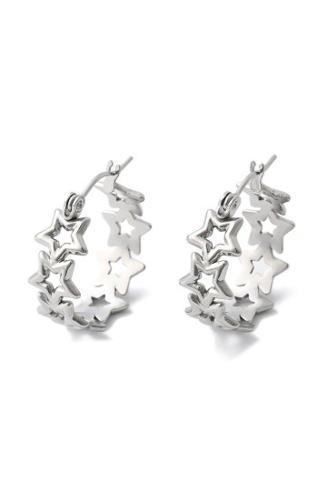 Boucles D'Oreilles Etoiles Acier Inoxydable