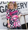 Checkered Gloomy Bear Oversized ACDC RAG Tee Model 1m69