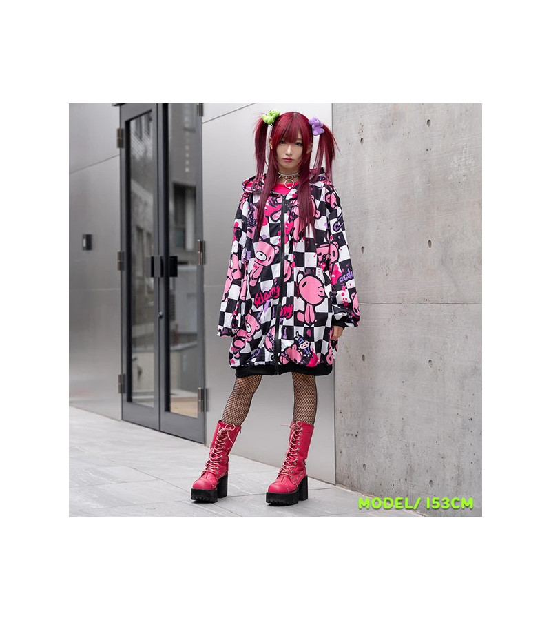 Hoodie Oversized Checkered Gloomy ACDC RAG Modèle 1m53