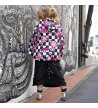 Hoodie Oversized Checkered Gloomy ACDC RAG Modèle 1m69