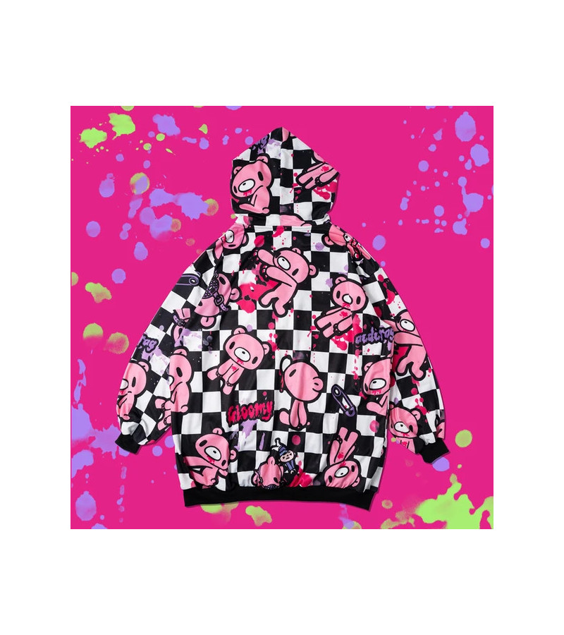 Hoodie Oversized Checkered Gloomy ACDC RAG