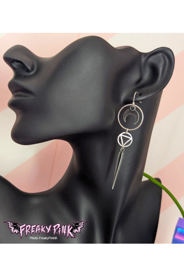Boucles D'Oreilles Gothiques Lunaires