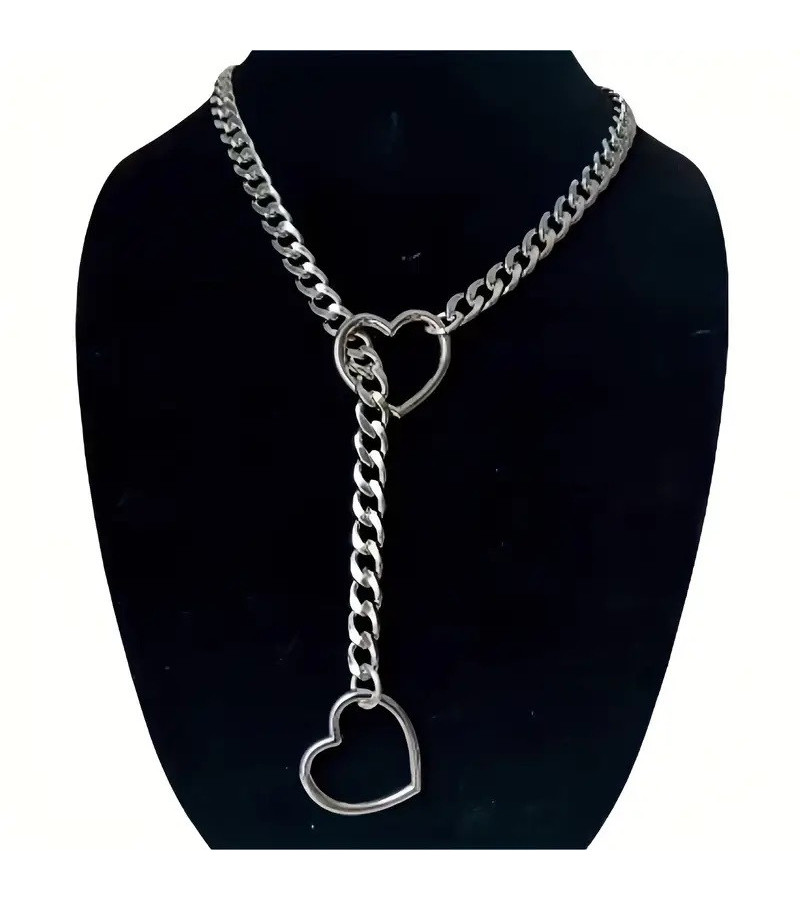 Heart Choker Chain Necklace