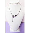Collier Etoiles Violet Et Noir