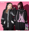 Punky Bunny Usamimi Hoodie Blanc et Rose ACDC RAG
