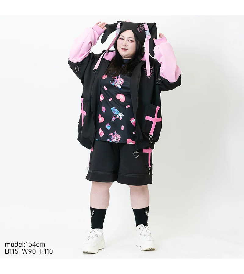 Usatan Jacket Black Pink ACDC RAG Model 151cm