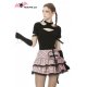 Jupe à carreaux gothique lolita rose