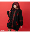 Punky Bunny Usamimi Hoodie Rouge ACDC RAG