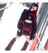 Punky Bunny Usamimi Hoodie Rouge ACDC RAG