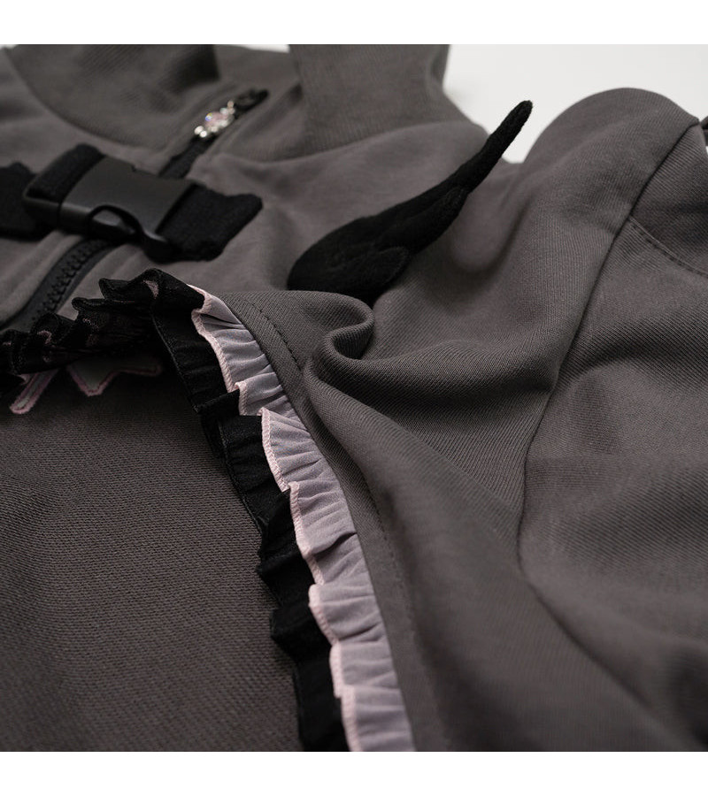 Veste Courte Heart Hack Grise Rose ACDC RAG