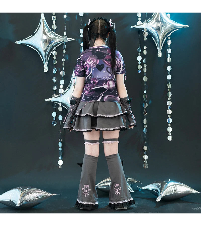 Heart Hack Gray Pink Skirt ACDC RAG