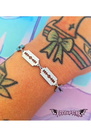 Razor Blades Stainless Steel Bracelet