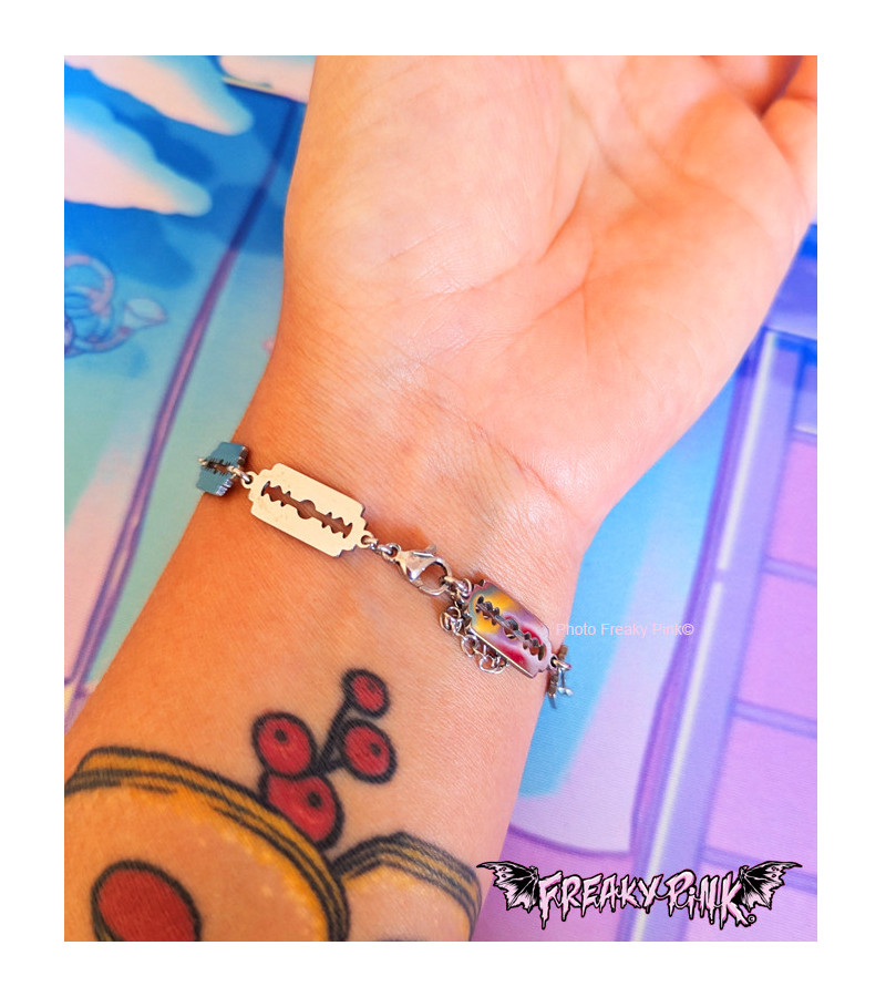 Bracelet Rasoirs Acier Inoxydable