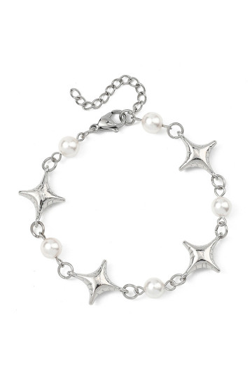 Stars And Pearly White Bracelet