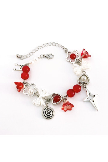 Bracelet Etoile Perles Rouges
