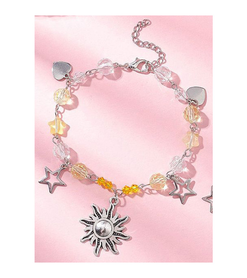 Bracelet Soleil Perles Jaunes