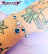Bracelet Coeur Bleu