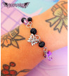Bracelet Breloques Perles Violettes