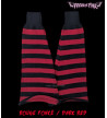 Dark Red And Black Wide Leg Warmers
