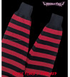 Dark Red And Black Wide Leg Warmers