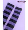 Leg Warmers Rayés Violet Et Noir