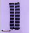 Purple Black Striped Leg Warmers - Freaky Pink