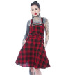 Robe Tablier A Carreaux Rouges Et Noirs Maude Pinafore