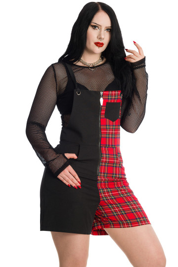 Combishort Ecossais Rouge Et Noir