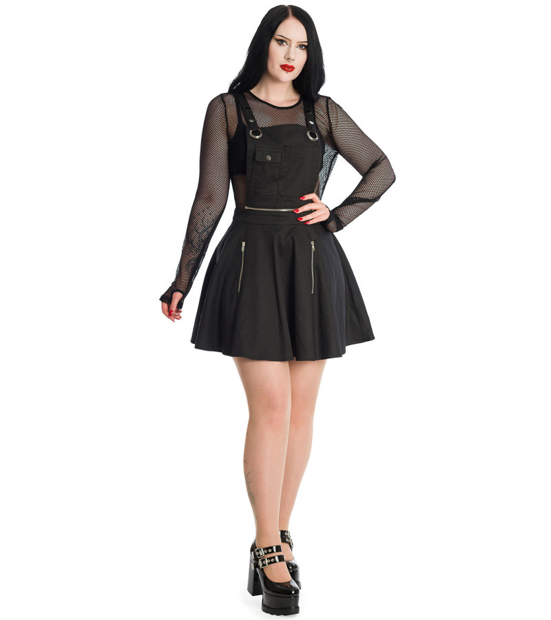 Black Elysium Pinafore Dress