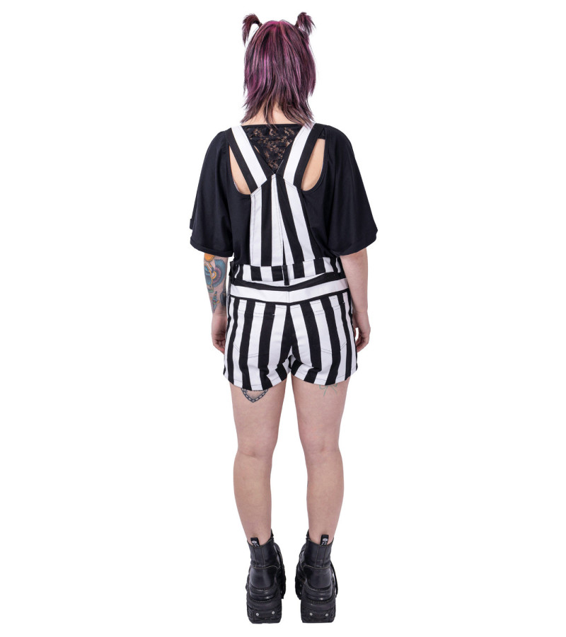 Combishort Rayé Noir Et Blanc